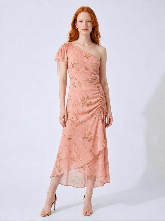 Banana Republic Dresses & Skirts - Banana Republic Summer Floral Ruched One-Shoulder Dress size 4 (Small)
